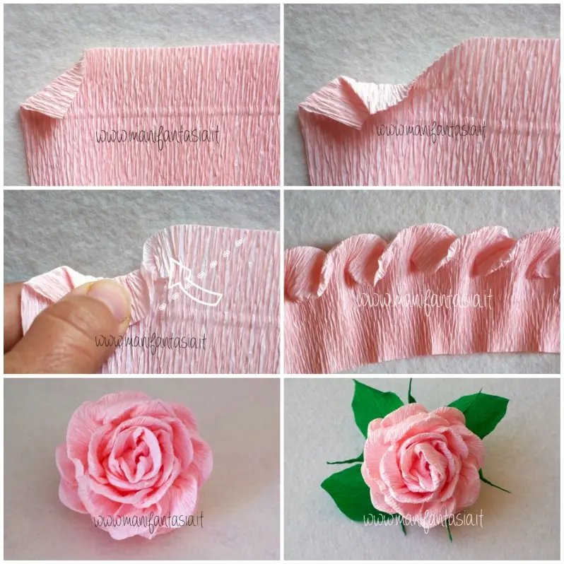 fiore con carta crespa - Come si fa l'erba con la carta crespa
