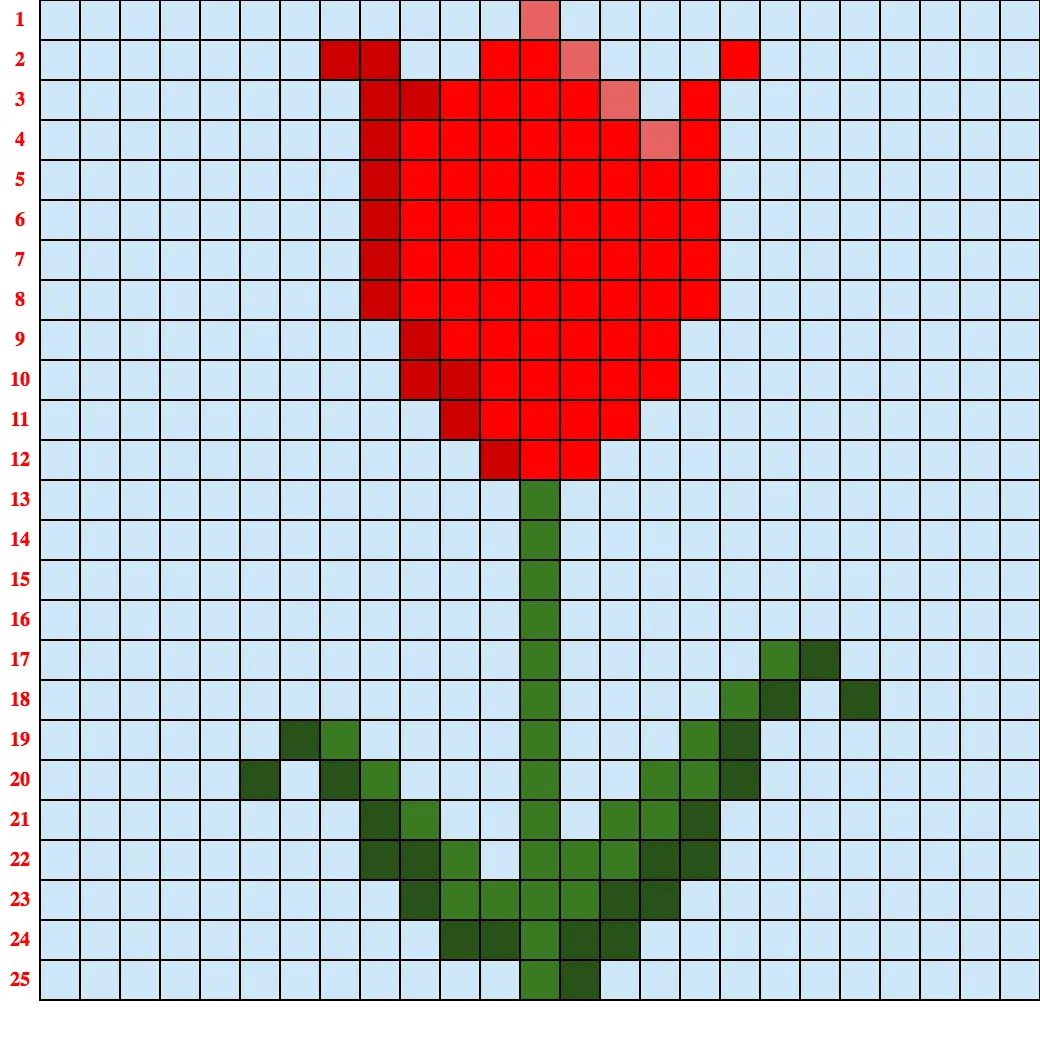 pixel art fiore con codice - Come si fa a scaricare pixel art