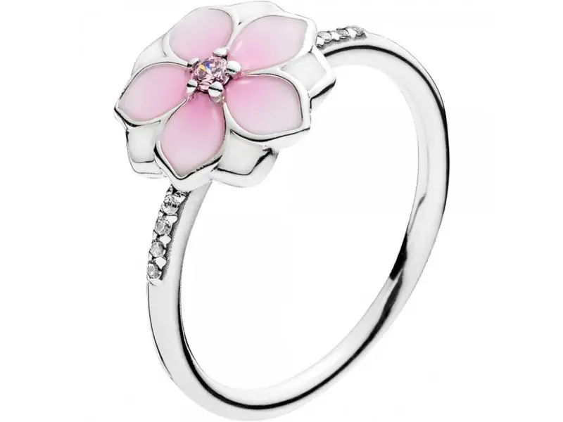 anello pandora fiore rosa - Come togliere il nero dal Pandora