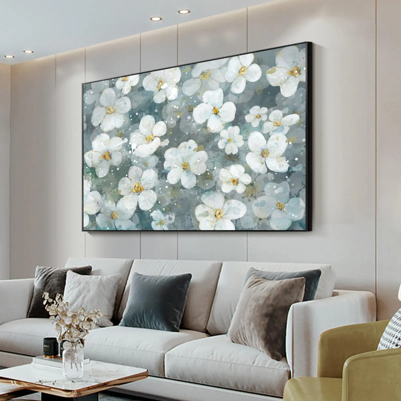 Quadri moderni fiori bianchi: eleganza floreale per la tua casa